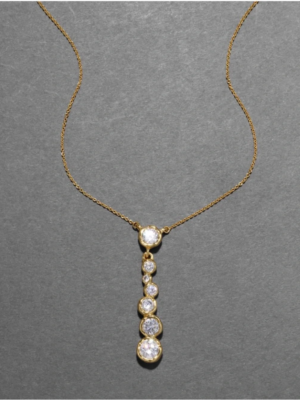 ALEXIS BITTAR Asterales Bubble Necklace Gold Clear C Z MY16 - Picture 2 of 7